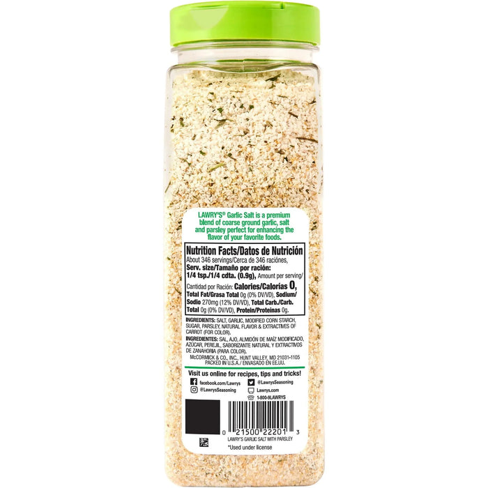 Lawry's, Coarse Ground Garlic Salt with Parsley, 935g - ShopUSA - Kenya
