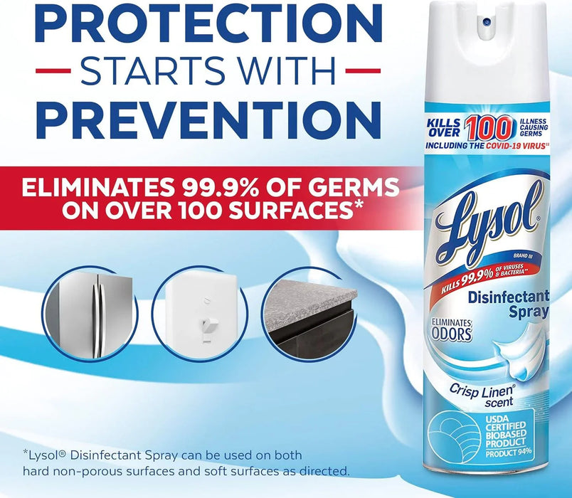 Lysol Disinfectant Spray, Crisp Linen, 19 Fl. - ShopUSA - Kenya