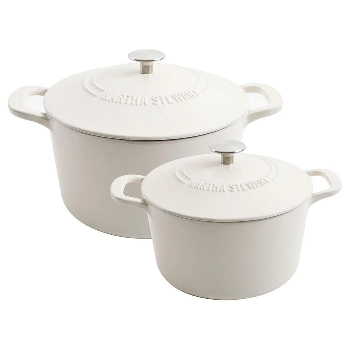 Martha Stewart 4-Quart and 7-Quart Enamel on Cast Iron Dutch Ovens, 2 Pack - ShopUSA - Kenya