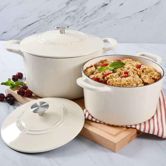 Martha Stewart 4-Quart and 7-Quart Enamel on Cast Iron Dutch Ovens, 2 Pack - ShopUSA - Kenya