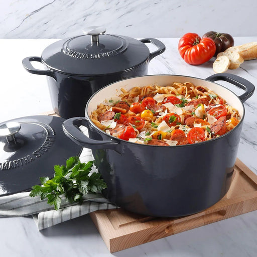 Martha Stewart 4-Quart and 7-Quart Enamel on Cast Iron Dutch Ovens, 2 Pack - ShopUSA - Kenya