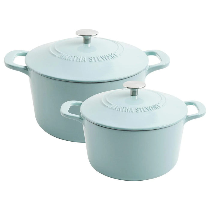Martha Stewart 4-Quart and 7-Quart Enamel on Cast Iron Dutch Ovens, 2 Pack - ShopUSA - Kenya