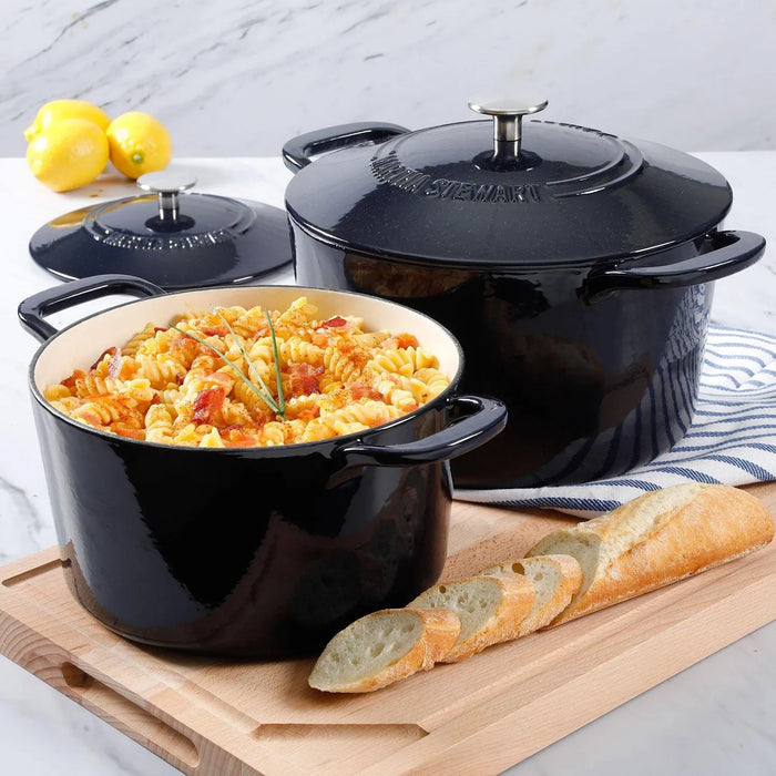 Martha Stewart 4-Quart and 7-Quart Enamel on Cast Iron Dutch Ovens, 2 Pack - ShopUSA - Kenya