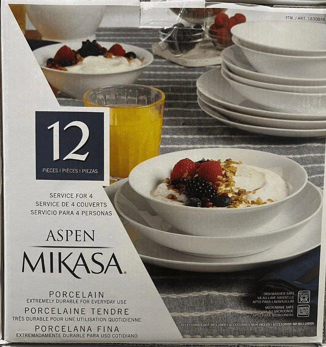 Mikasa Aspen Porcelaine Dinnerware 12 piece. - ShopUSA - Kenya