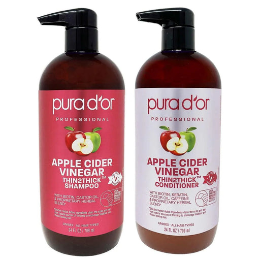 PURA D’OR Apple Cider Vinegar, Clarifying and Detoxing Shampoo & Conditioner - ShopUSA - Kenya