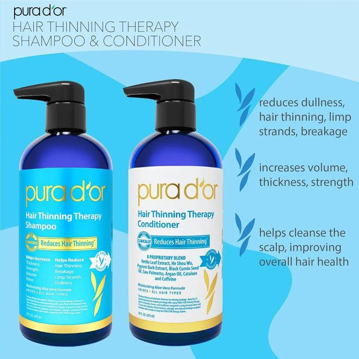 PURA D'OR Hair Thinning Therapy Shampoo and Conditioner - ShopUSA - Kenya