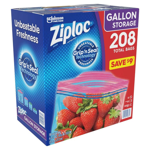 Ziploc Easy Open Tabs Storage Gallon Bags (208 ct.) - ShopUSA - Kenya