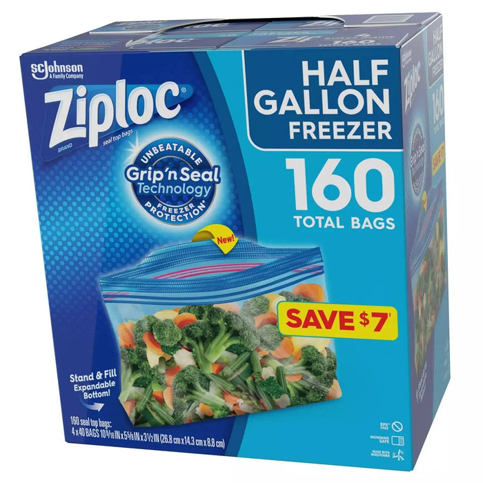 Ziploc Half Gallon Freezer Bags (160 ct.) - ShopUSA - Kenya