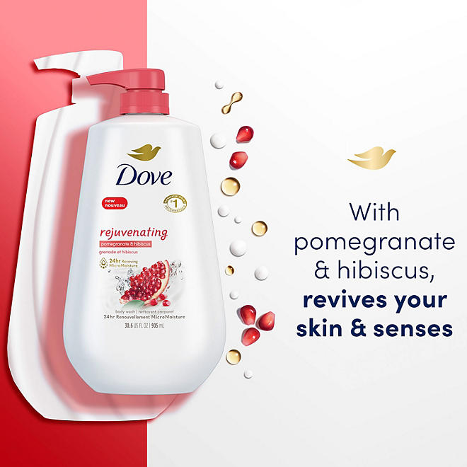 Dove Refreshing Body Wash, Choose scent, 2 pk