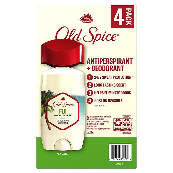 Old Spice Fiji  Antiperspirant Deodorant, 4 pk.