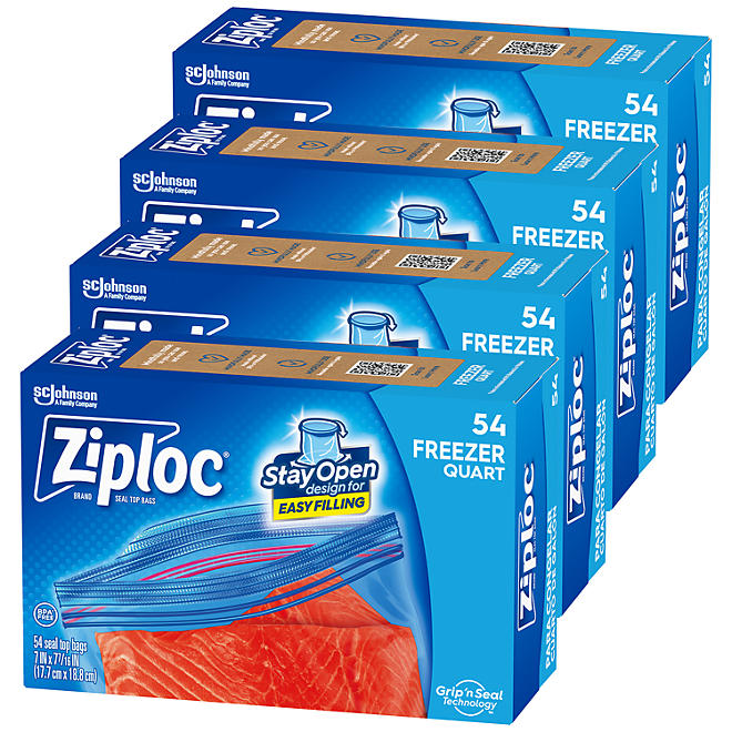 Ziploc Seal Top Quart Freezer Bags, 216 ct.