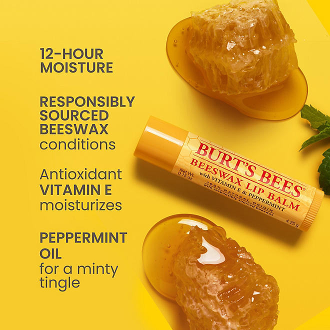 Burt's Bees Natural Origin Beeswax Moisturizing Lip Balm