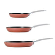 Tramontina 3-Pack Fry Pans, Persimmon - Front