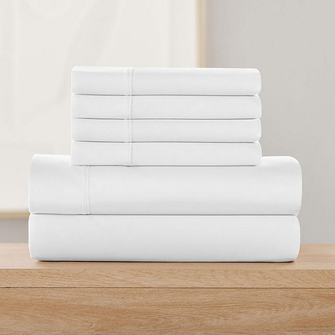 Member's Mark 500 Thread-Count Performance Solid Sheet Set, Assorted Colors and Sizes