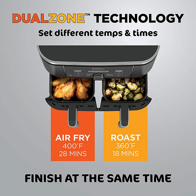 Ninja Foodi 6-in-1 2-Basket Air Fryer with DualZone Technology,