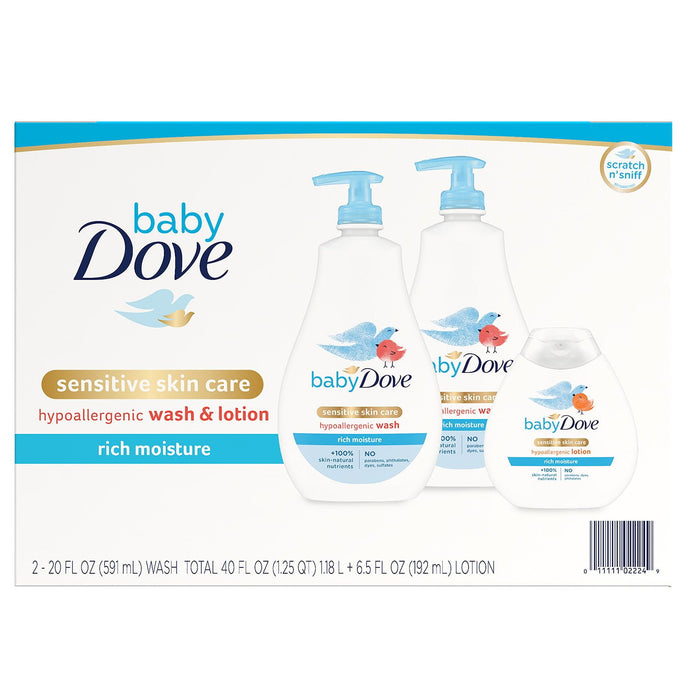 Baby Dove Wash and Lotion 3 pack