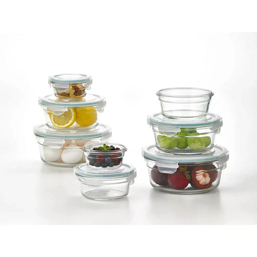 16-Piece Round Shape Glass Food Storage Set by Glasslock - ShopUSA - Kenya