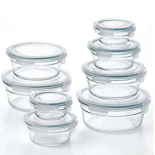 16-Piece Round Shape Glass Food Storage Set by Glasslock - ShopUSA - Kenya