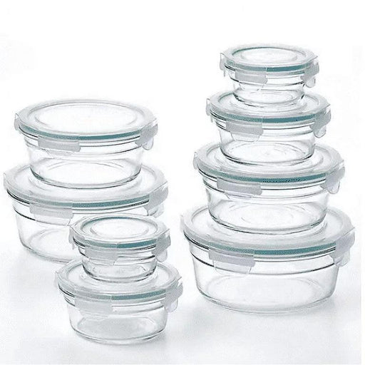 16-Piece Round Shape Glass Food Storage Set by Glasslock - Shop USA - Kenya