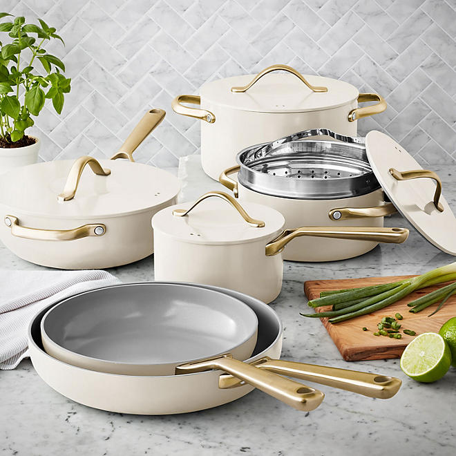 Member Mark 11 Piece Modern Ceramic Cookware Set (Assorted Colors)