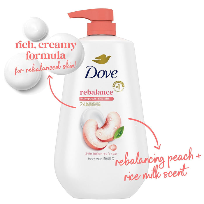 Dove Refresh & Rebalance Body Wash, 2 pk.