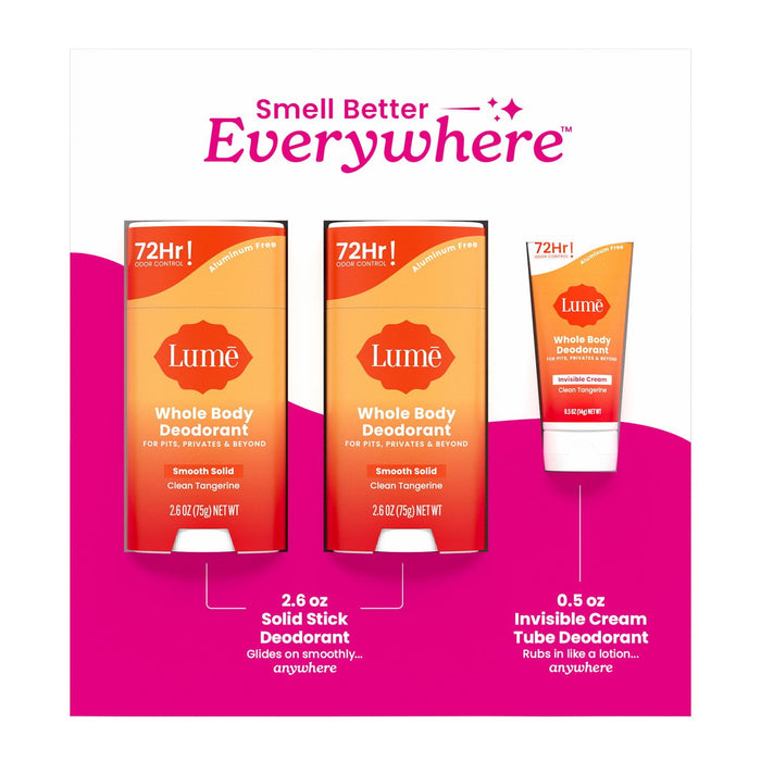 Lume Whole Body Solid Deodorant Stick & Mini Cream Set
