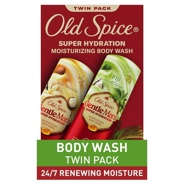 Old Spice Gentle Man's Super Hydration Body Wash, 2pk.