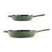 2-Piece Enamel Cast Iron Set, Sage - Front