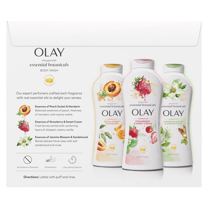 Olay Essentials Botanicals Body Wash - 3PK