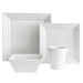 32 Piece White Porcelain Square Dinnerware Set - ShopUSA - Kenya
