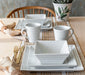 32 Piece White Porcelain Square Dinnerware Set - ShopUSA - Kenya