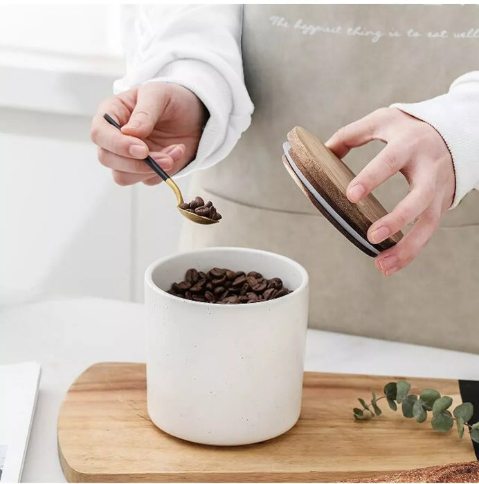 4-piece Canister With Acacia Wood Lid Set - ShopUSA - Kenya