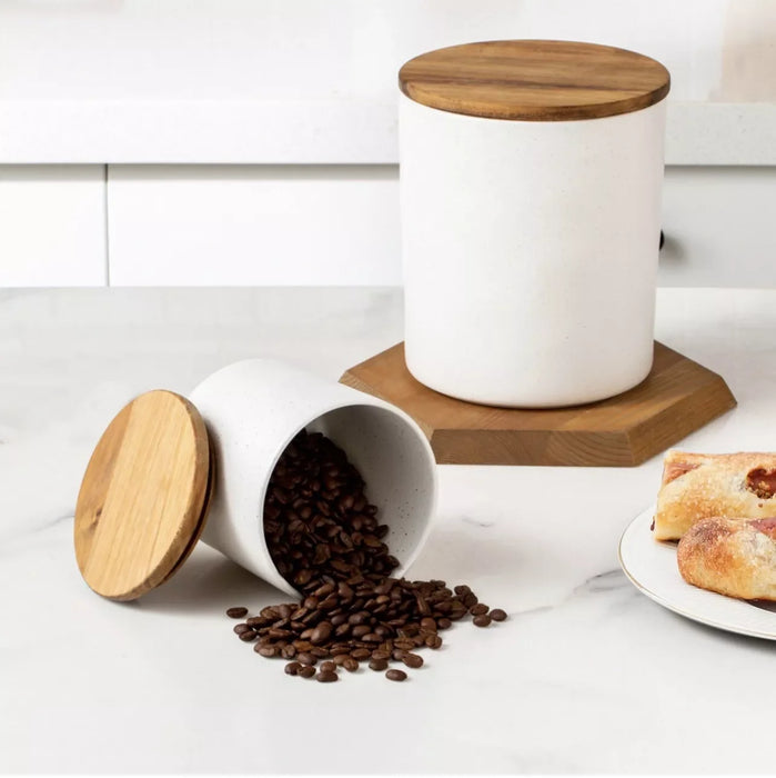 4-piece Canister With Acacia Wood Lid Set - ShopUSA - Kenya