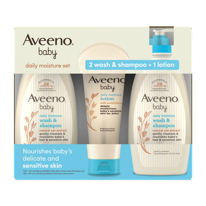 Aveeno Baby Daily Moisture Wash & Shampoo (3pk deal)