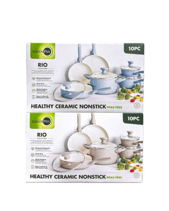 Rio Ceramic Nonstick 10-Piece Cookware Set