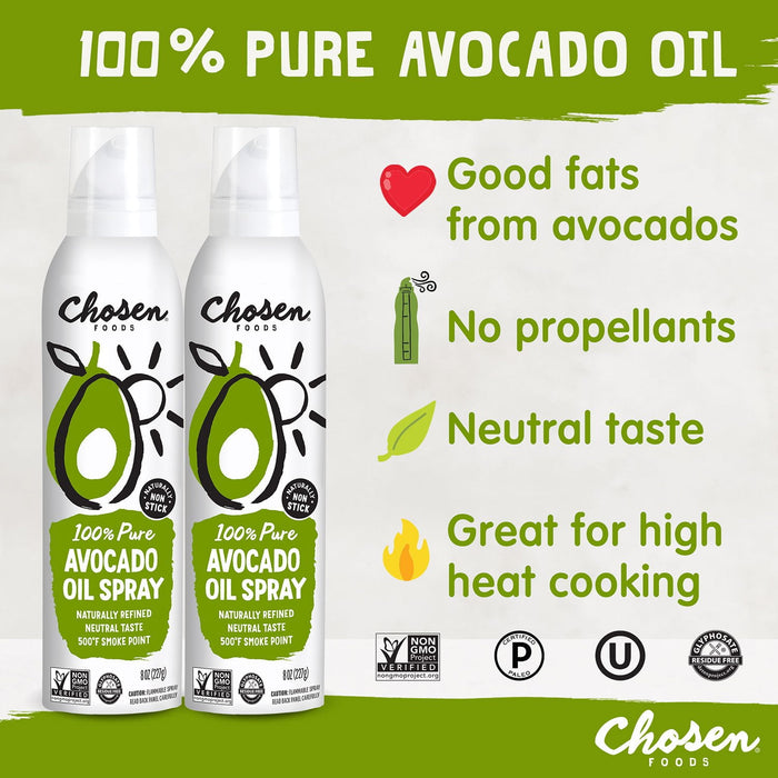 Chosen Foods 100% Pure Avocado Oil Spray (2 Pack)