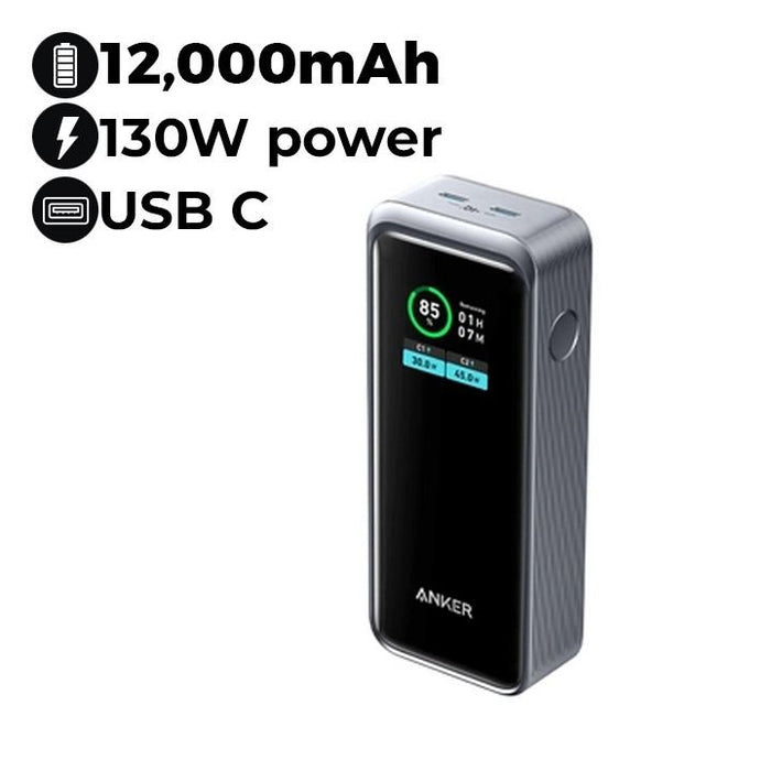 Anker Prime Power Bank 12,000mAh, (130W)