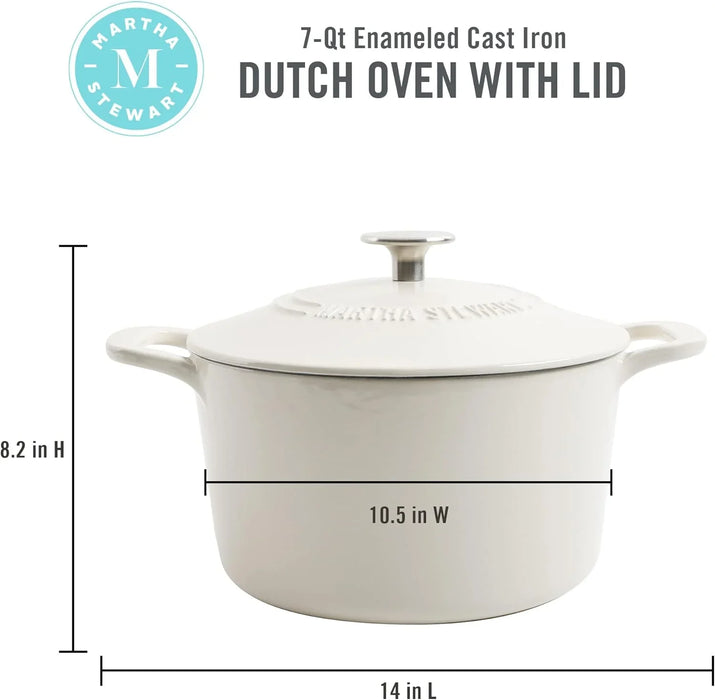 Martha Stewart 4-Quart  Enamel on Cast Iron Dutch Oven