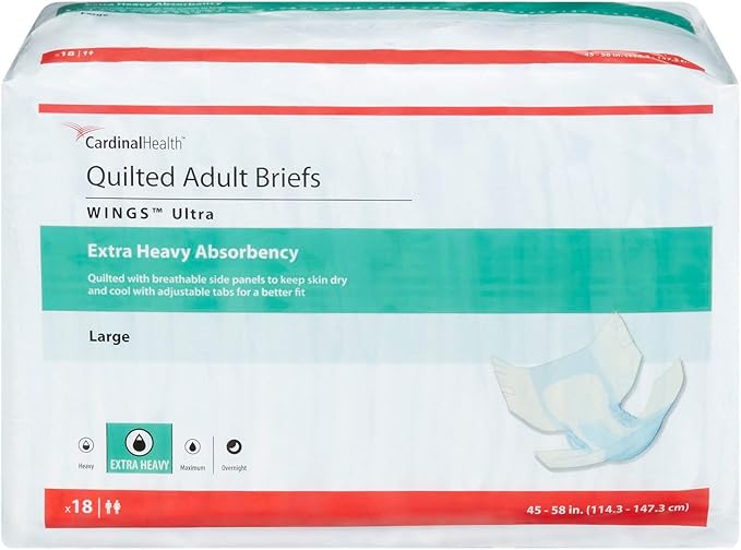 Cardinal Health Quilted Adult Briefs, 18Count