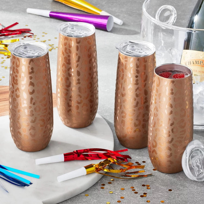 Stainless Steel Insulated Flute Tumblers  Lids,