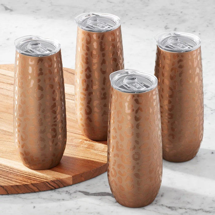 Stainless Steel Insulated Flute Tumblers  Lids,