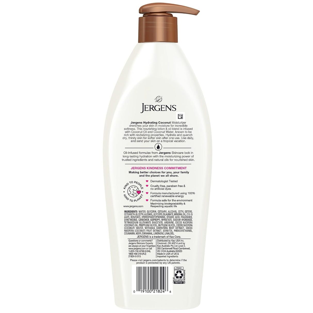 Jergens Hydrating Coconut Body Lotion (496ml)