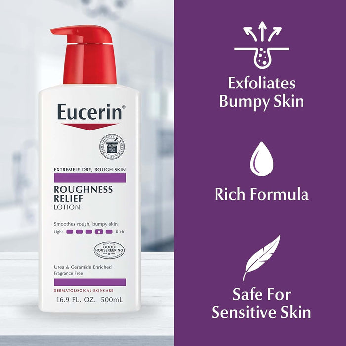 Eucerin Roughness Relief Body Lotion for Dry, Rough Skin.