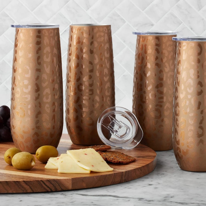 Stainless Steel Insulated Flute Tumblers  Lids,