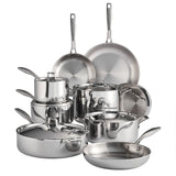 Tramontina Boston Tri-Ply Clad Stainless Steel 14-Pc Pots Cookware Set