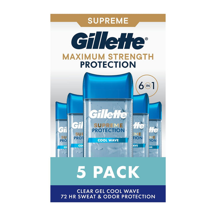 Gillette Cool Wave Clear Gel Men's Antiperspirant and Deodorant (5 pk.)