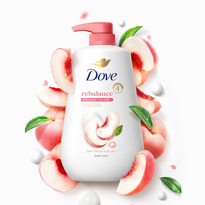 Dove Moisturizing  Rebalance Peach & Rice Milk Body Wash (Wholesale)