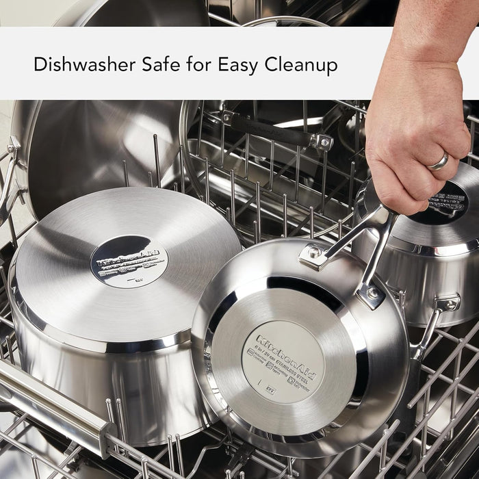 KitchenAid Stainless Steel 10-Piece Cookware Set,