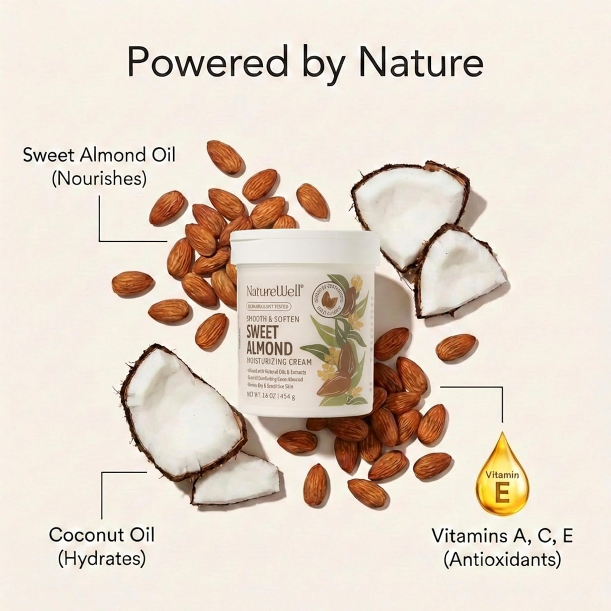 Hydrating Body Cream Kenya -NATURE WELL Sweet Almond Moisturizing Cream