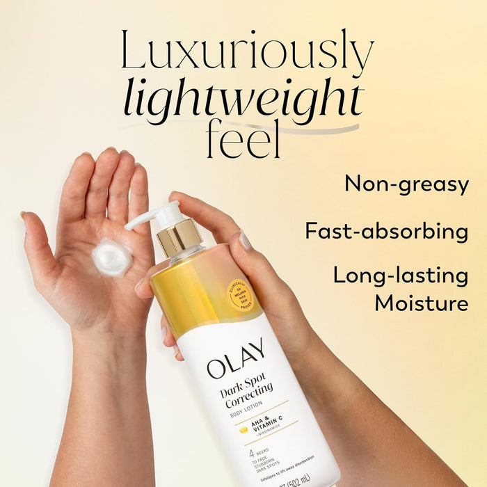Olay Body Vitamin C Lotion Dark spot Corrector with AHA Serum.